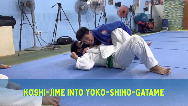 Koshi-Jime into Yoko-Shiho-Gatame