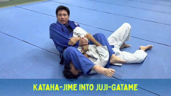 Kataha-Jime into Juji-Gatame