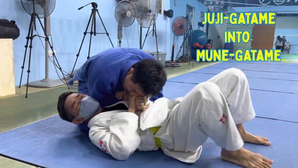 Juji-Gatame into Mune-Gatame